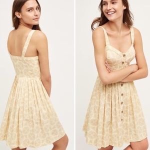 Anthropologie Maeve Button Front Cafe Dress